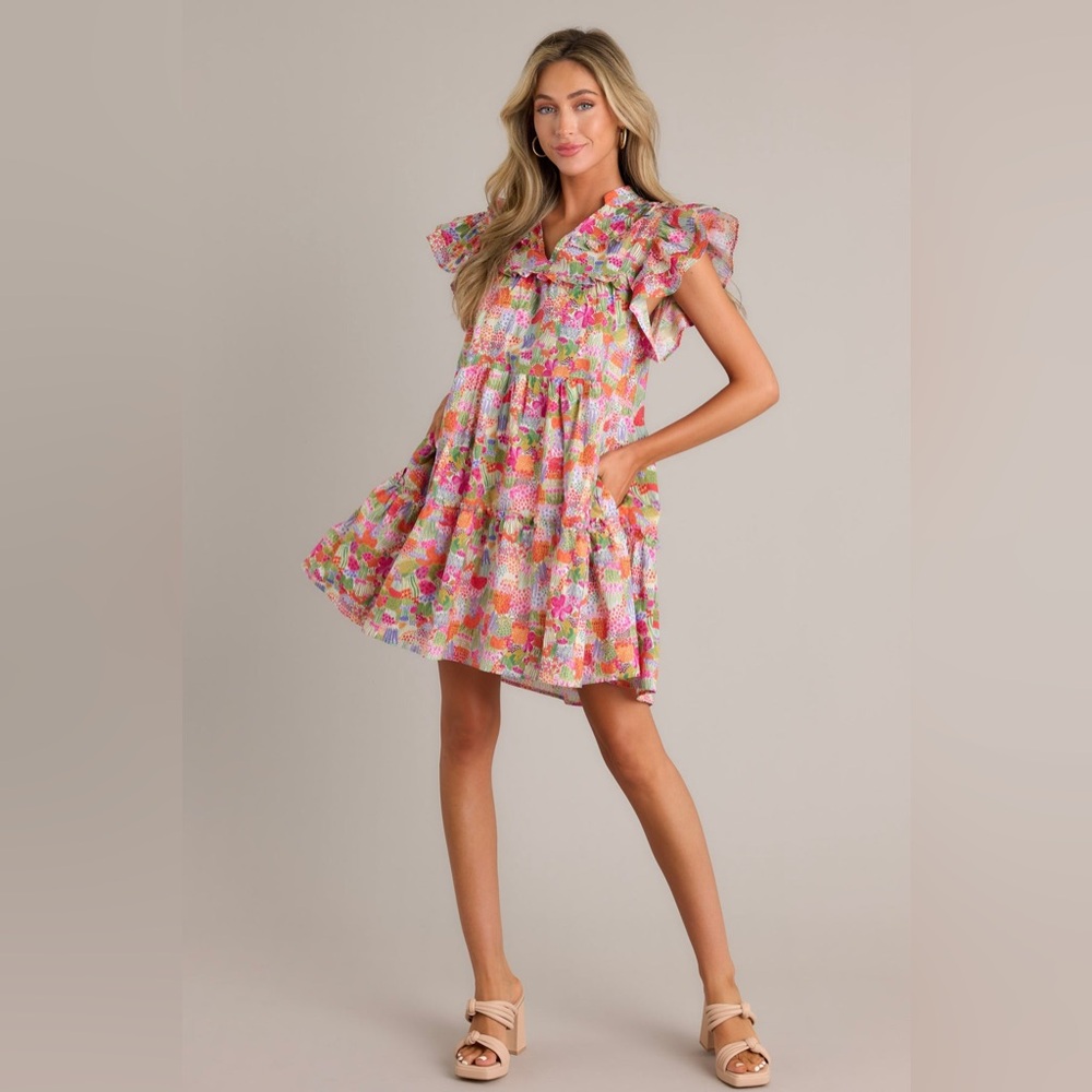 Entro Floral Babydoll Dress. Size S. NWT. MSRP $80